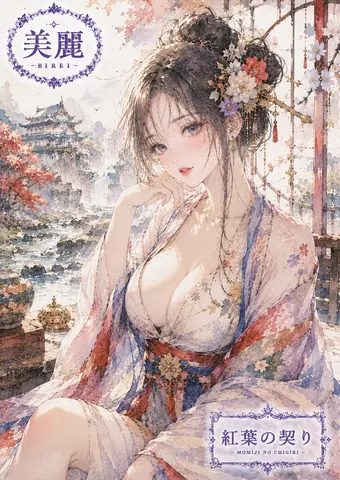 秋麗美人と紅葉の古城 thumbnail