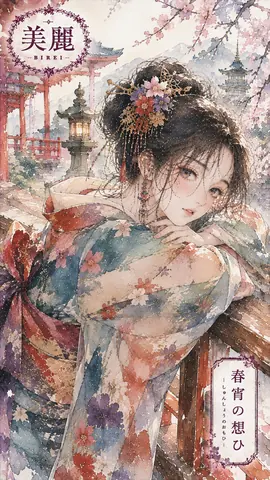 桜舞う美麗な春の神社庭園 thumbnail