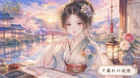 夕暮れの追憶、桜水辺の美麗彩堂 thumbnail