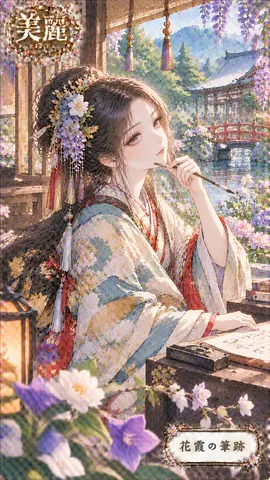 花霞に佇む麗人の筆 thumbnail