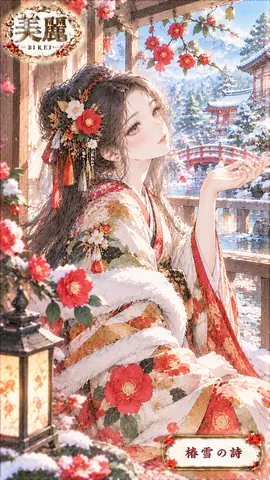 椿雪舞う神社の麗人 thumbnail