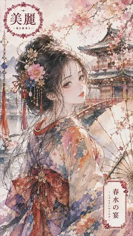 桜霞に佇む美麗な花嫁回廊 thumbnail