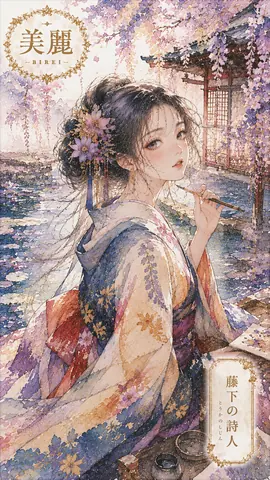 藤棚の下、水彩の美麗な詩人 thumbnail