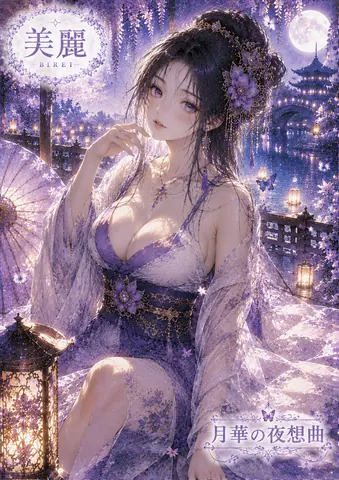 月華に舞う紫の幻想庭園 thumbnail