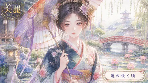 蓮池の雅、花傘の姫 thumbnail