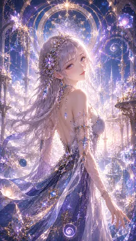 古代宇宙宮殿の銀髪の星乙女 thumbnail