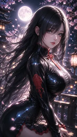 桜舞う黒ドレス thumbnail