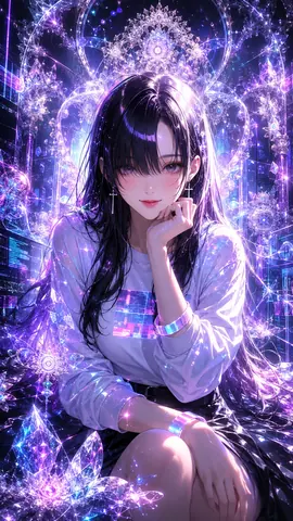 デジタル空間のホログラムをまとった令嬢 thumbnail