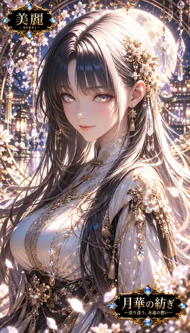 月華の美麗幻想女性像 thumbnail