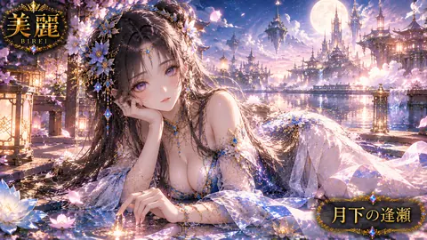 月下の幻想郷と美麗な姫 thumbnail