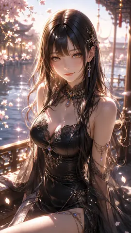 桜咲く水辺の黒衣令嬢 thumbnail