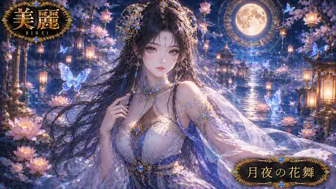 月夜に舞う花と青蝶の姫 thumbnail