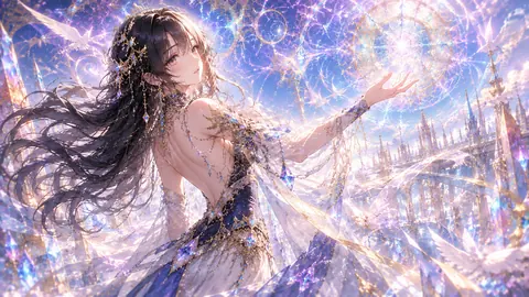 天晶の祈り ― 光環に咲く蒼穹の女神 thumbnail