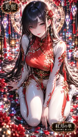 紅月の華、煌めく水鏡の麗人 thumbnail