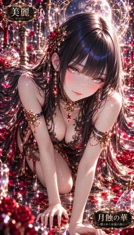 月蝕の華と煌めく黒薔薇 thumbnail