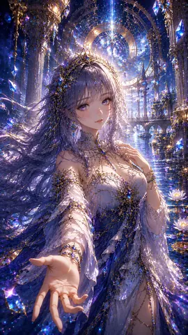星光の宮殿に佇む銀髪の姫 thumbnail