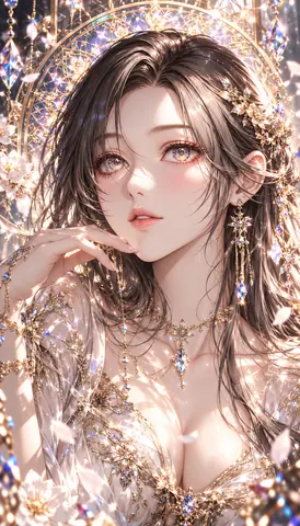 幻想の金色クリスタル肖像 thumbnail