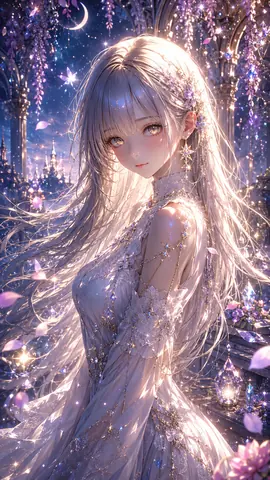 近未来の水晶神殿に佇む少女 thumbnail