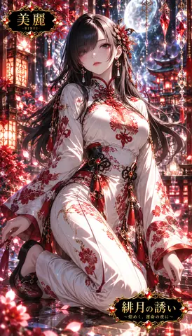 月夜の緋月、煌めく美麗幻想 thumbnail