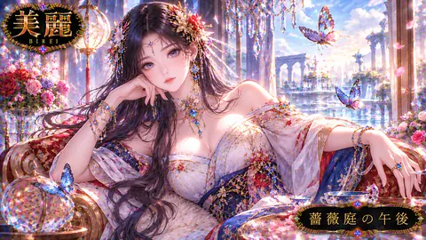 薔薇庭に佇む麗しき姫 thumbnail