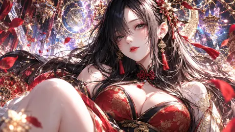 金と紅の幻想宮殿の麗人 thumbnail