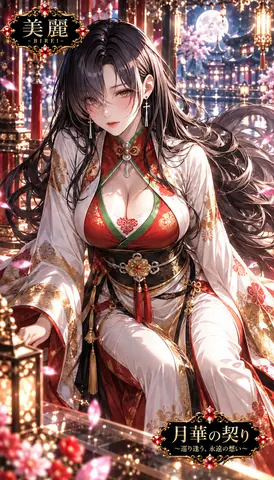 月夜の華麗なる灯籠庭園 thumbnail