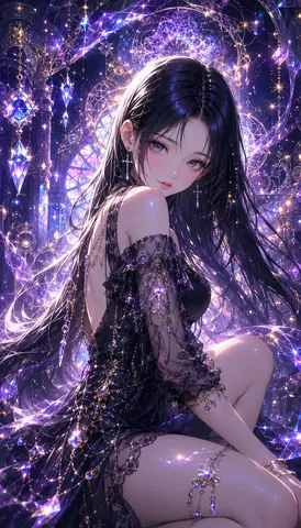 天空の聖堂に佇む紫晶の少女 thumbnail