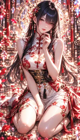 紅金の曼荼羅に佇む花嫁 thumbnail