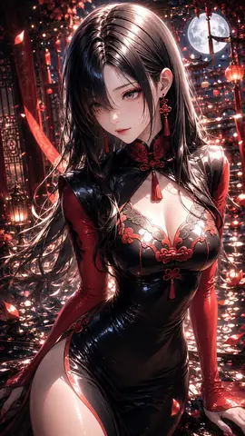月夜に舞う紅蓮の宮廷美女 thumbnail