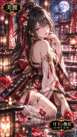 月下に咲く紅の艶花 thumbnail