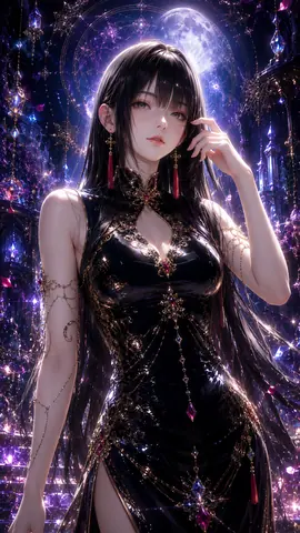 月光に照らされた幻想的な美麗女性 thumbnail