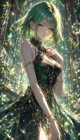 緑と金の煌めく聖堂の魔女 thumbnail