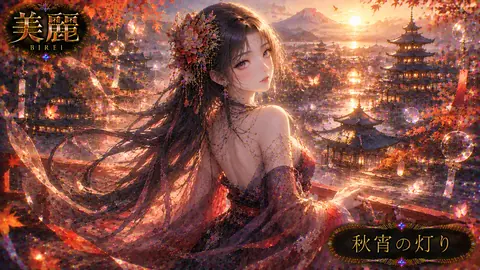 秋宵に輝く幻想の城下町 thumbnail