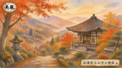 紅葉彩る山寺の静寂 thumbnail