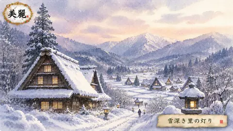 雪深き里の灯り thumbnail