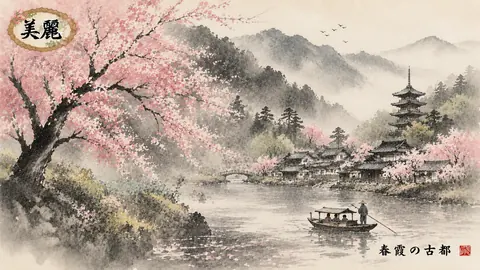 春霞に包まれた古都の舟旅 thumbnail