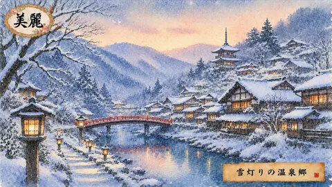 雪灯りの温泉郷 thumbnail