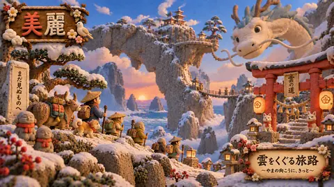 雪嶺を越える雲の旅路 thumbnail