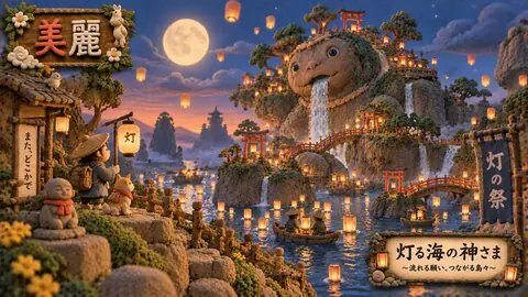灯る海と月夜の神さま thumbnail