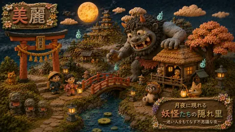 月夜の妖怪たちの隠れ里 thumbnail