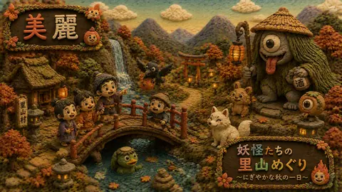 粘土で彩る妖怪たちの秋里山 thumbnail