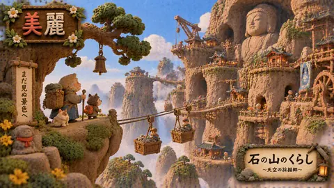 粘土細工の天空採掘郷と旅人たち thumbnail