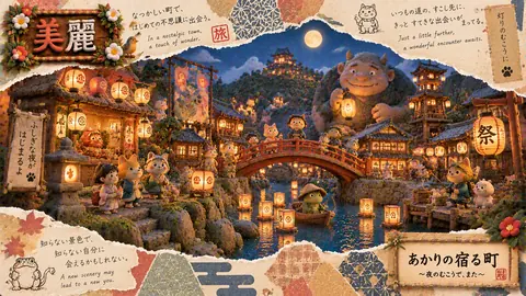 灯りの宿る、妖怪祭りの町 thumbnail