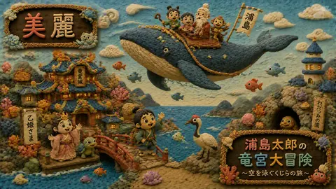 粘土細工の浦島太郎、空飛ぶくじらの冒険 thumbnail