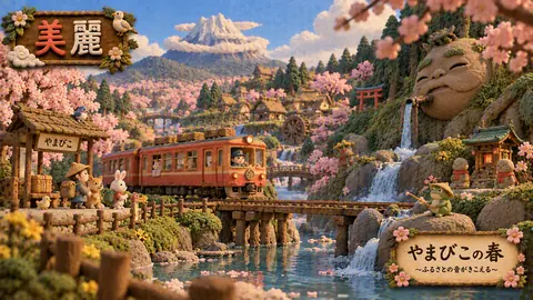 粘土の里山、やまびこの春 thumbnail