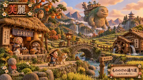 粘土細工のもののけ里山風景 thumbnail