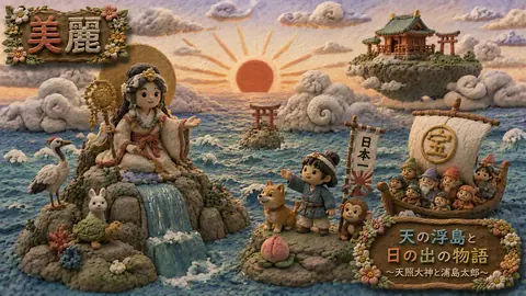 粘土細工の神話、日の出と宝船 thumbnail