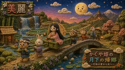 粘土細工のかぐや姫、月下の里帰り thumbnail