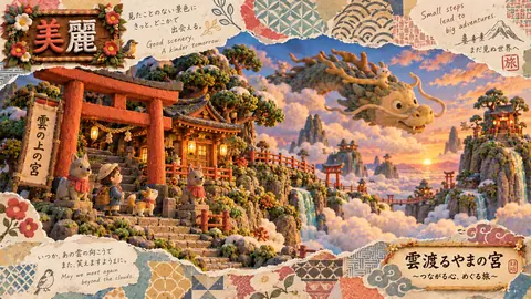 雲上の宮と笑顔の龍 thumbnail
