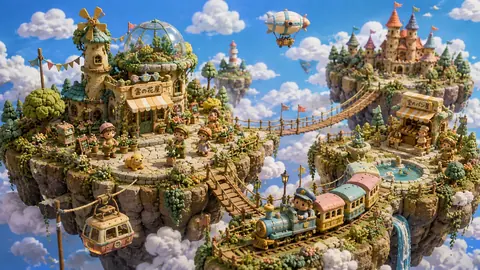 雲海をめぐる空島列車と天空の花園 thumbnail